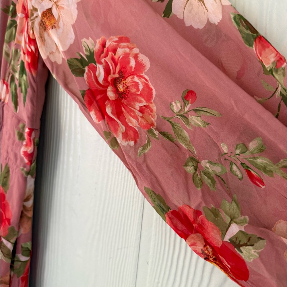 BNWT! Anthropologie The Somerset Long-Sleeve Mock-Neck Chiffon Maxi Dress, XS - Picture 8 of 16